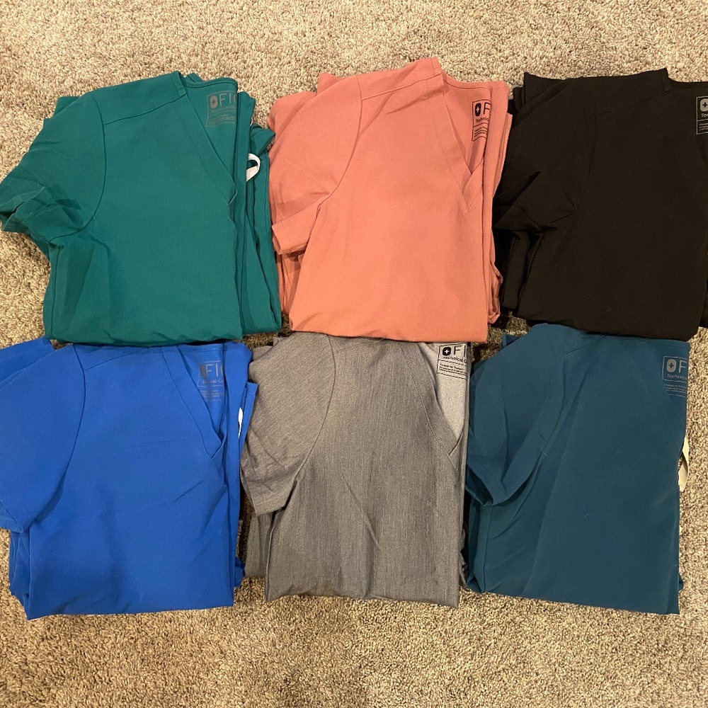 6 Pair of Figs Scrubs + 1 Extra Pair of Pants